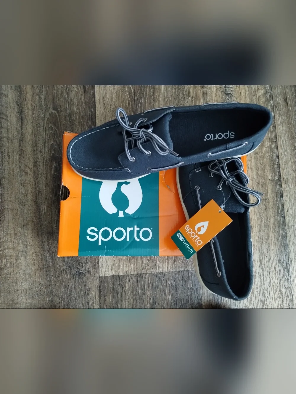 Sporto Women’s Navy Canvas Boat Shoes - Picture 3 of 7